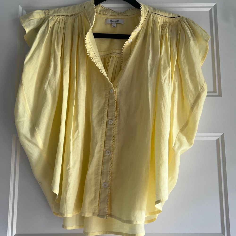 Madewell size small yellow billowy flow top - now in stores - Picture 5 of 12
